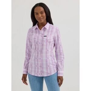 Womens Retro Wrangler Pearl Snap Button Down Size Medium